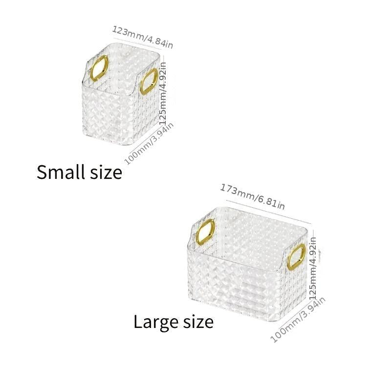 Clear Plastic Makeup Organizer and Cosmetics Storage Vanity Bin Caddy