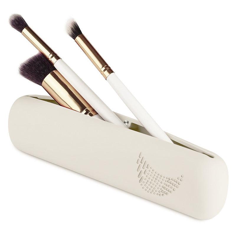 Travel Makeup Brush Holder Anti-Fall Out Silicone Portable Cosmetic Brush Pouch