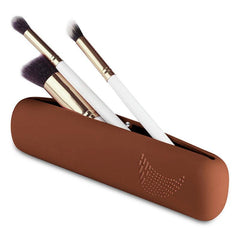 Travel Makeup Brush Holder Anti-Fall Out Silicone Portable Cosmetic Brush Pouch