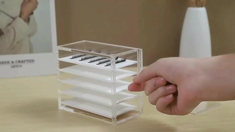 Acrylic Eyelash Storage Box 5 Layers Clear Lash Trays For Lash Extensions
