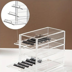 Acrylic Eyelash Storage Box 5 Layers Clear Lash Trays For Lash Extensions