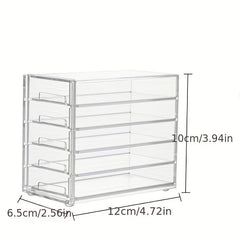 Acrylic Eyelash Storage Box 5 Layers Clear Lash Trays For Lash Extensions