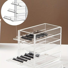 Acrylic Eyelash Storage Box 5 Layers Clear Lash Trays For Lash Extensions