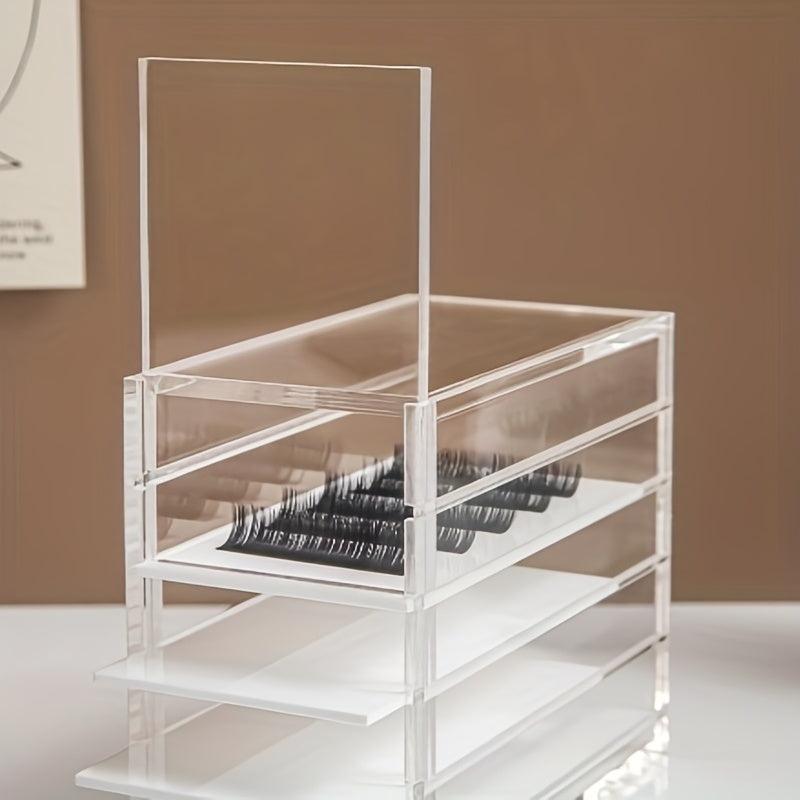 Acrylic Eyelash Storage Box 5 Layers Clear Lash Trays For Lash Extensions