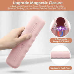 Makeup Brush Holder Magnetic Closure Organizer