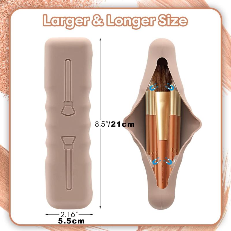 Makeup Brush Holder Magnetic Closure Organizer