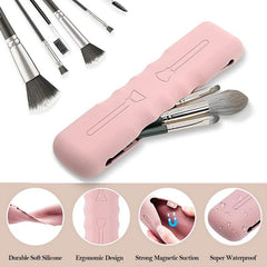 Makeup Brush Holder Magnetic Closure Organizer