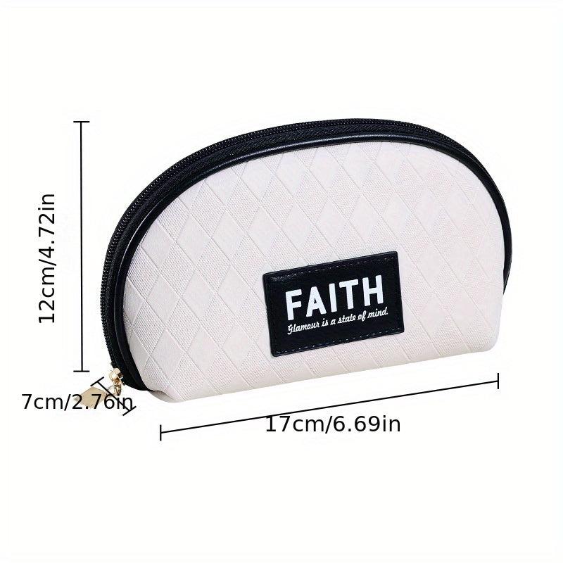 Portable PU Leather Makeup Bag Waterproof Toiletries Organizer