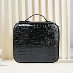 Travel Makeup Train Case Cosmetic Organizer Bag with Adjustable Compartments