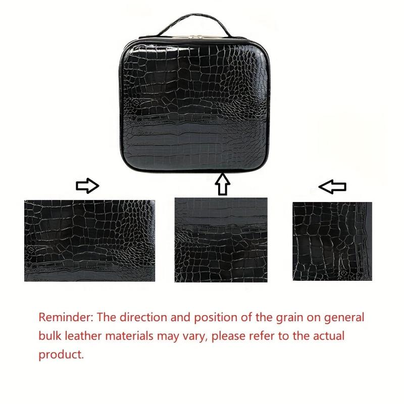 Travel Makeup Train Case Cosmetic Organizer Bag with Adjustable Compartments