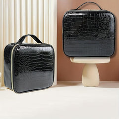 Travel Makeup Train Case Cosmetic Organizer Bag with Adjustable Compartments