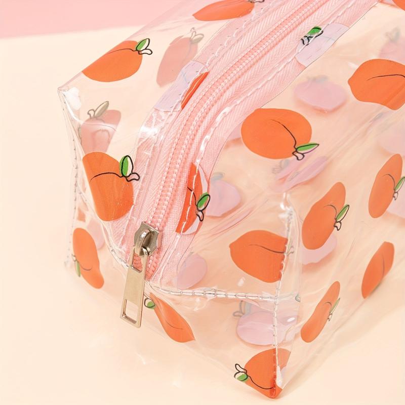 Cute Strawberry Pattern Clear Cosmetic Bag for Women