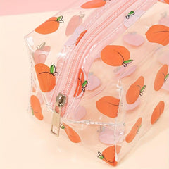 Cute Strawberry Pattern Clear Cosmetic Bag for Women