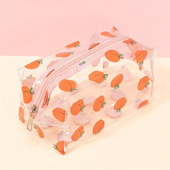Cute Strawberry Pattern Clear Cosmetic Bag for Women