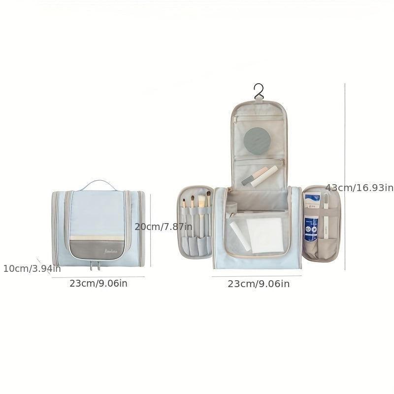 Travel Toiletry Bag with Hanging Hook - Waterproof Bathroom Shower Organizer