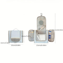 Travel Toiletry Bag with Hanging Hook - Waterproof Bathroom Shower Organizer