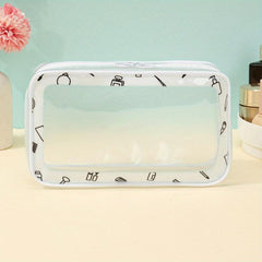 Cute Cartoon Travel Storage Bag with Clear Panel for Waterproof Packing