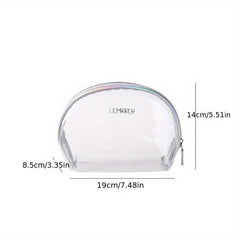Clear Toiletry Bag Waterproof Travel Organizer Silvery Pink