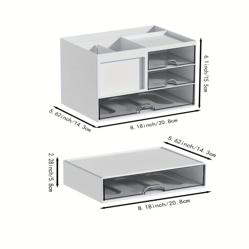 Large Capacity Makeup Organizer With Drawers for Vanity Bathroom
