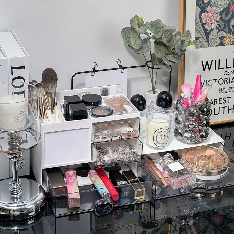 Large Capacity Makeup Organizer With Drawers for Vanity Bathroom
