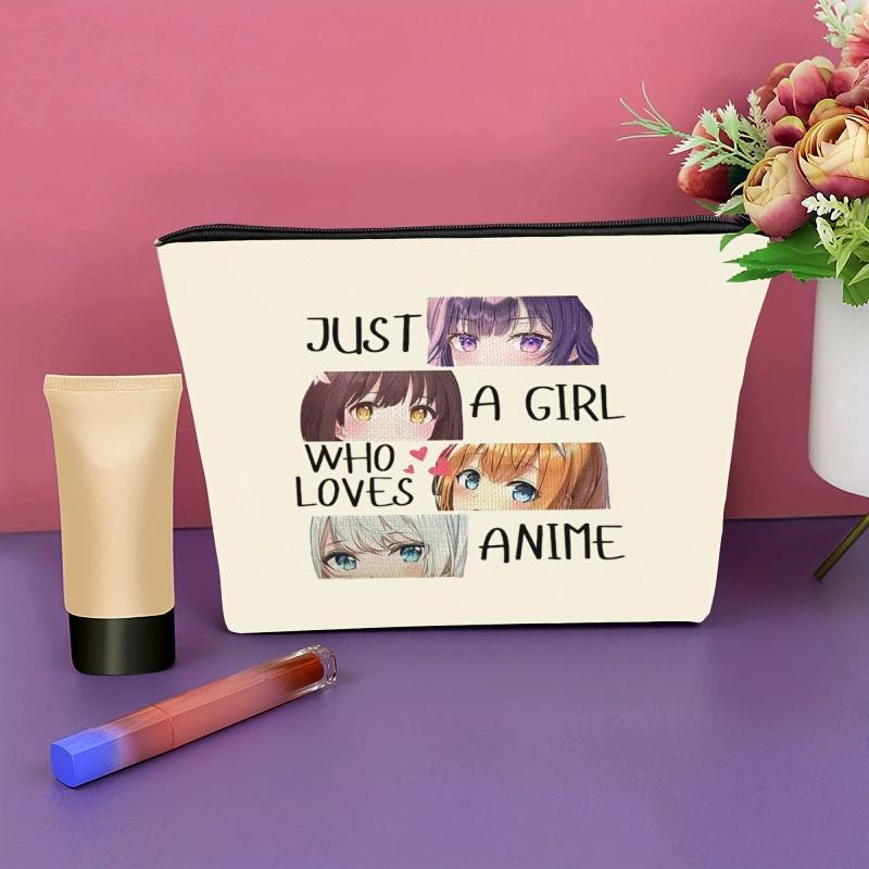 Anime Fans Makeup Bag Gift Girl Who Loves Anime Cosmetic Bag