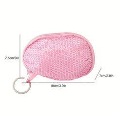 Hangable Small Mesh Coin Bag Key Earphone Storage Makeup Sponge Dustproof Bag