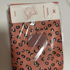 Leopard Print Travel Makeup Bag Cosmetic Organizer Zipper Pouch for Women