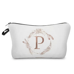 Embroidered Letter Combo Cosmetic Bag - Great Gift For Women