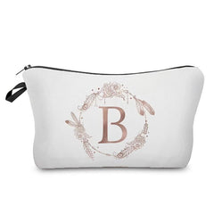 Embroidered Letter Combo Cosmetic Bag - Great Gift For Women