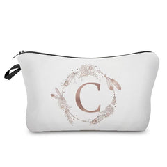 Embroidered Letter Combo Cosmetic Bag - Great Gift For Women