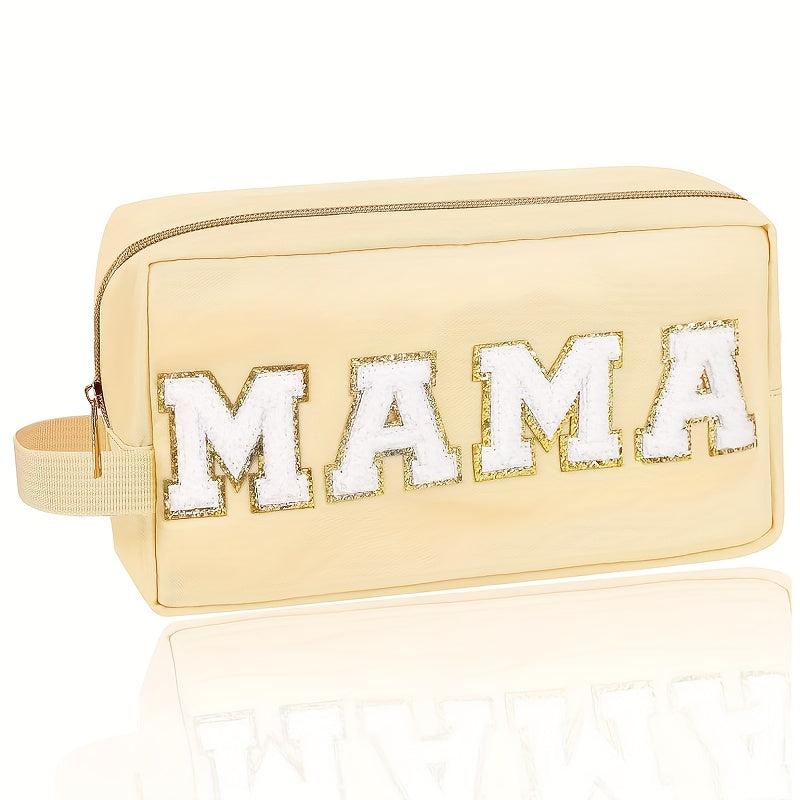 Chenille Letter Makeup Bag Portable Travel Zipper Pouch