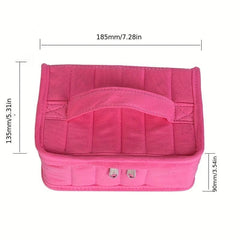 Essential Oil Organizer Case Holds 17 Bottles Double Zipper Portable Handle