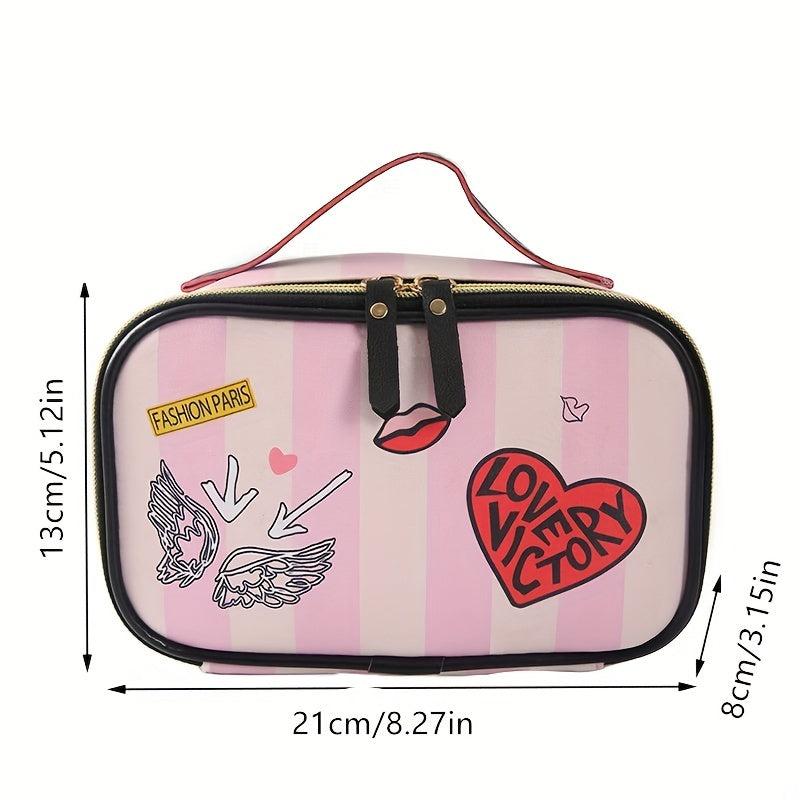 Waterproof Leather Cosmetic Bag Multifunctional Travel Toiletry Organizer
