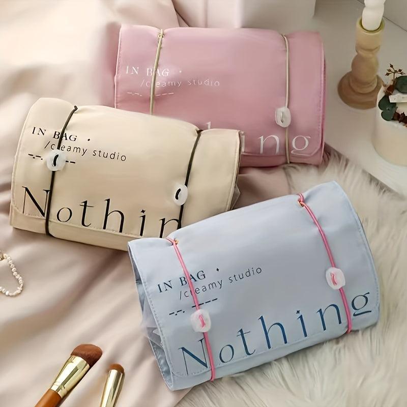 4-in-1 Folding Toiletry Bag Portable Cosmetic Organizer for Women Girls