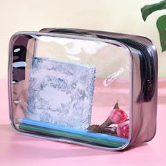 Transparent PVC Cosmetics Bag Waterproof Travel Toiletry Organizer