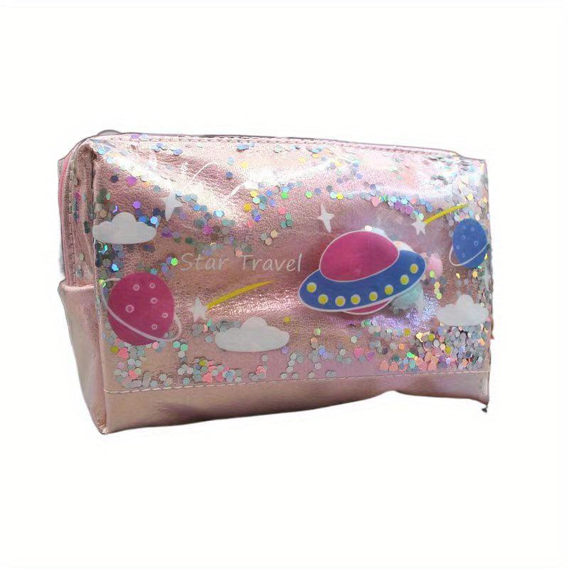Quicksand Planet Decor Waterproof Makeup Bag