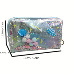 Quicksand Planet Decor Waterproof Makeup Bag