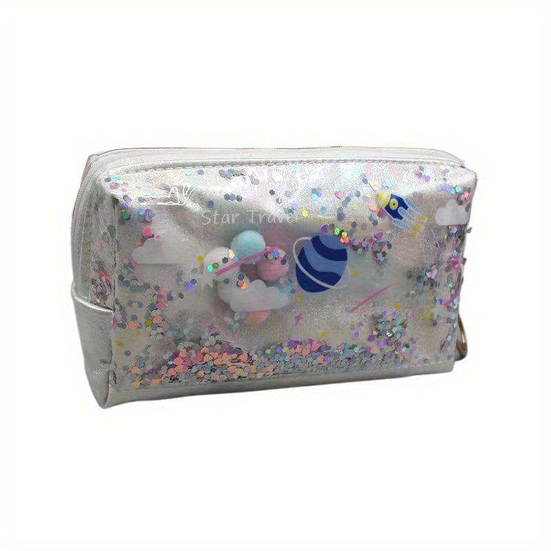 Quicksand Planet Decor Waterproof Makeup Bag