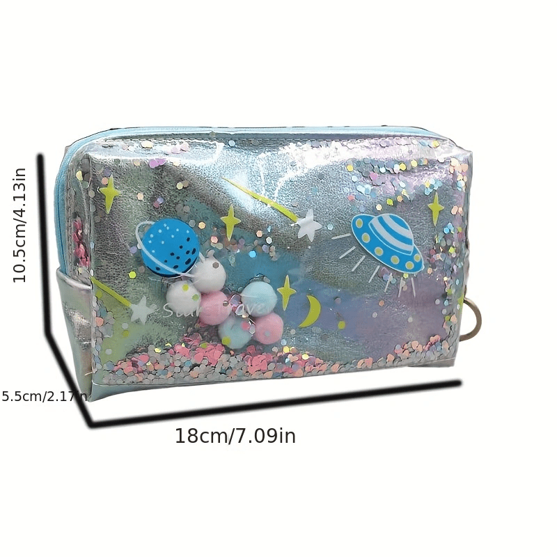 Quicksand Planet Decor Waterproof Makeup Bag