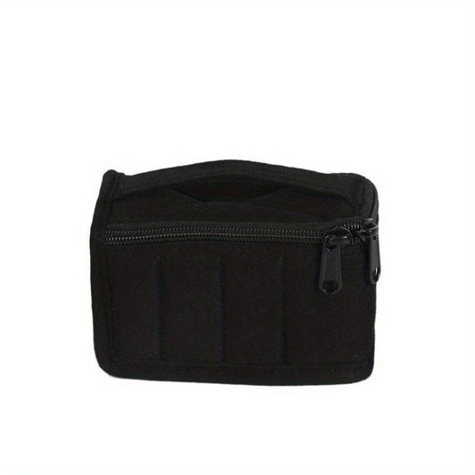 Portable 8 Grid Organizer Case Ethnic Style Zipper Cotton Material