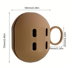 2pcs Silicone Makeup Sponge Holder Case Travel Cosmetic Case Shatterproof