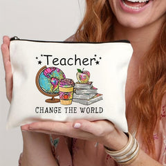 Teacher Change The World Travel Pouch Gift