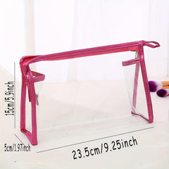 2pcs Clear PVC Waterproof Cosmetic Bag for Travel & Daily Storage