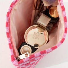 Large Capacity Portable Makeup Bag Hexagon Shape for Home or Travel