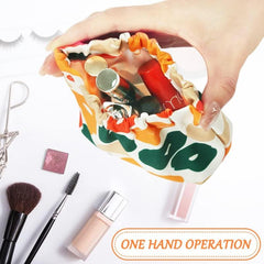 3pcs Small Pouches Mini Makeup Bag Self closing Accessories Organizer