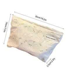 Embossed Floral Pattern Makeup Bag for Travel and Skin Care Storage