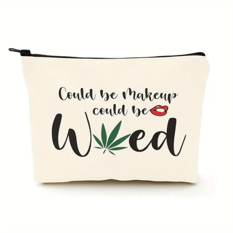 Funny Leaf Makeup Bag Gift For Women Friends Sister Teen Girls