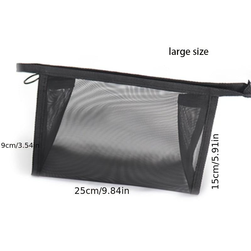 Travel Mesh Makeup Bag Portable Lightweight Toiletry Clear Storage Bag