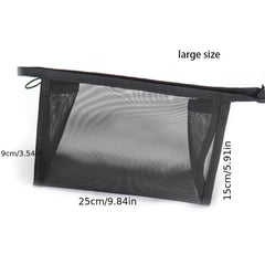 Travel Mesh Makeup Bag Portable Lightweight Toiletry Clear Storage Bag
