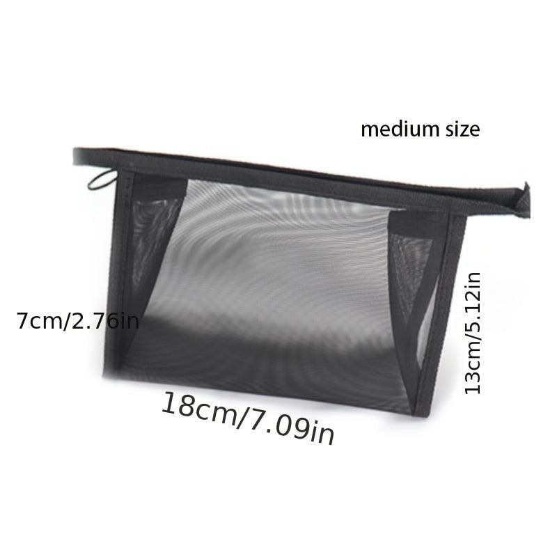 Travel Mesh Makeup Bag Portable Lightweight Toiletry Clear Storage Bag